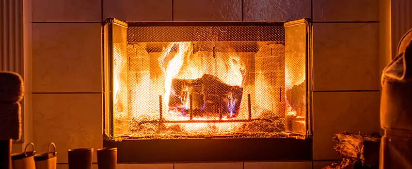 Mendota Hearth Landscape Fireplace Installation in Lemont, Illinois
